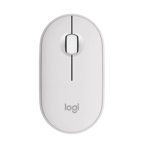 "Logitech Pebble 2 M350s", dvipusis, optinis, RF belaidis + "Bluetooth", 4000 DPI, baltas