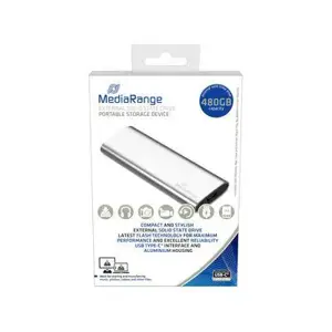 External SSD MEDIARANGE Read speed 450 MB/s Write speed 420 MB/s Form factor M.2 NVMe Yes  480 GB M…