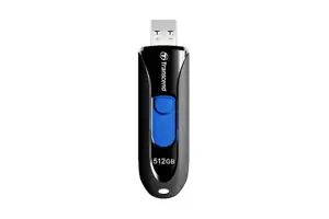 TRANSCEND 512 GB USB 3.1 rašiklinis diskas be dangtelio, juodas