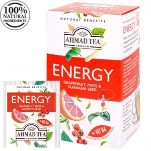 Ahmad Tea Natūrali arbata ''Energy'', vokeliuose, 20 vnt.