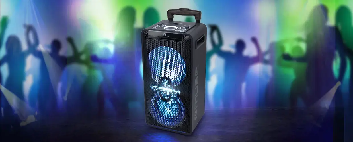 "Muse" garsiakalbis M-1920DJ 300 W, nešiojamas, juodas, "Bluetooth