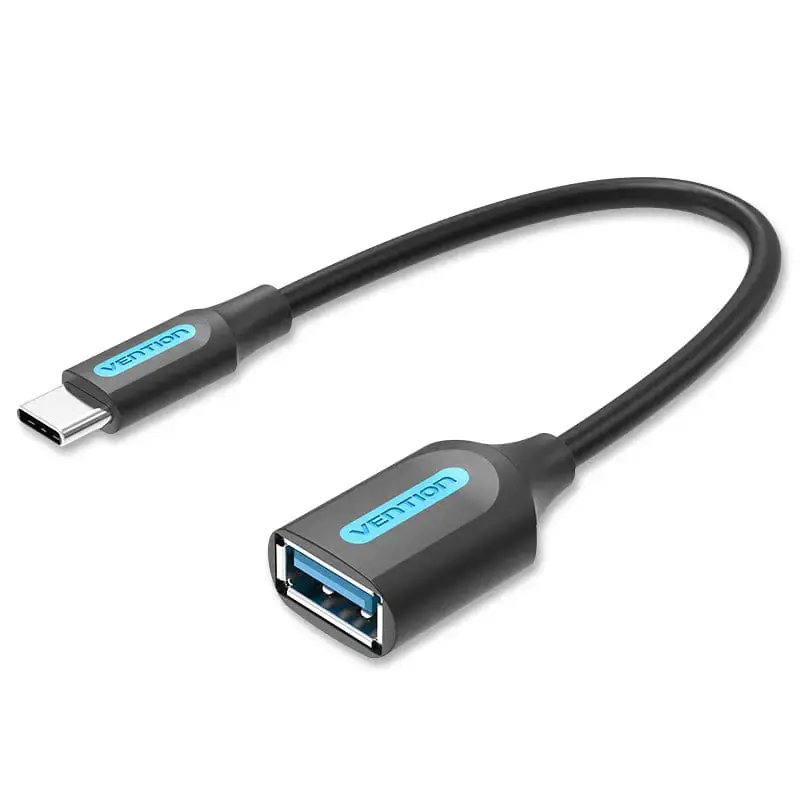 Vention USB 3.1(Gen 1) C vyriškos ir A moteriškos lyties OTG kabelis 0.15M Juodas PVC tipo, 0.15 m, USB C, USB A, USB 3.2 Gen 1 (3.1 Gen 1), 5000 Mbps, juodas