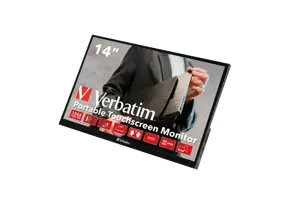 VERBATIM PMT-14 Nešiojamasis jutiklinio ekrano monitorius 14 colių Full HD 1080p Metalinis korpusas