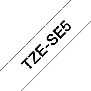 Brother TZE-SE5, juoda ant balto, TZ/TZe, juoda, terminis perkėlimas, Brother, PT-P700 PT-9700PC PT-9600 PT-9500PC PT-9400 PT-9200DX PT-7600VP PT-7500VP PT-3600 PT-2730VP...