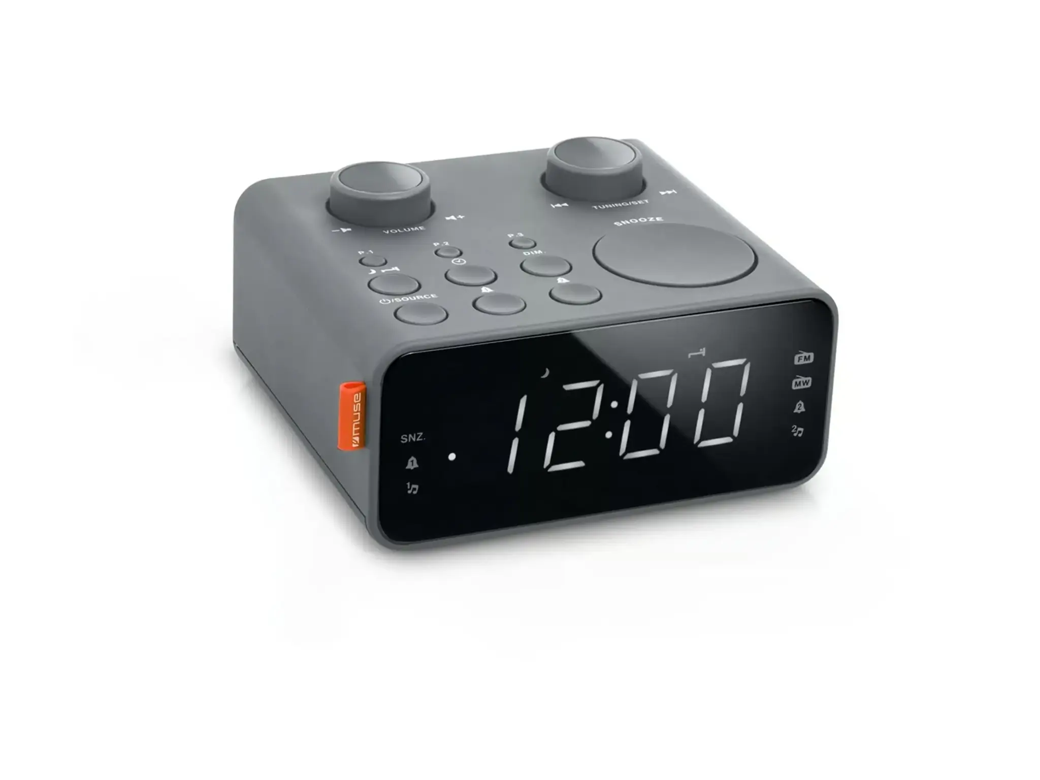 Muse Dual Alarm Clock Radio | M-17 LG | Alarm function | AUX in