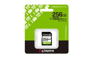 Kingston Canvas Select Plus | 256 GB | SD | Flash memory class Class 10, UHS-I, U1/U3, Video Class 10/30