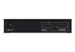 ATEN 2 prievadų 4K DisplayPort 1.2a skirstytuvas, DisplayPort, 2x DisplayPort, 4096 x 2160 taškų, juodas, metalinis, 4K Ultra HD