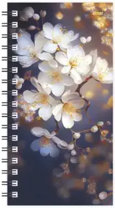 Kalendorius MIDI Spirex 2024, 95 x 170 mm, SPRING FLOWERS , kartoninis viršelis