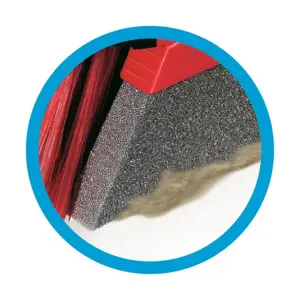 Šluotos pildymo reikmenys "Vileda DuActiva" 151221 Minkšti ir kieti šeriai (PET), guminiai, juodi, pilki, raudoni