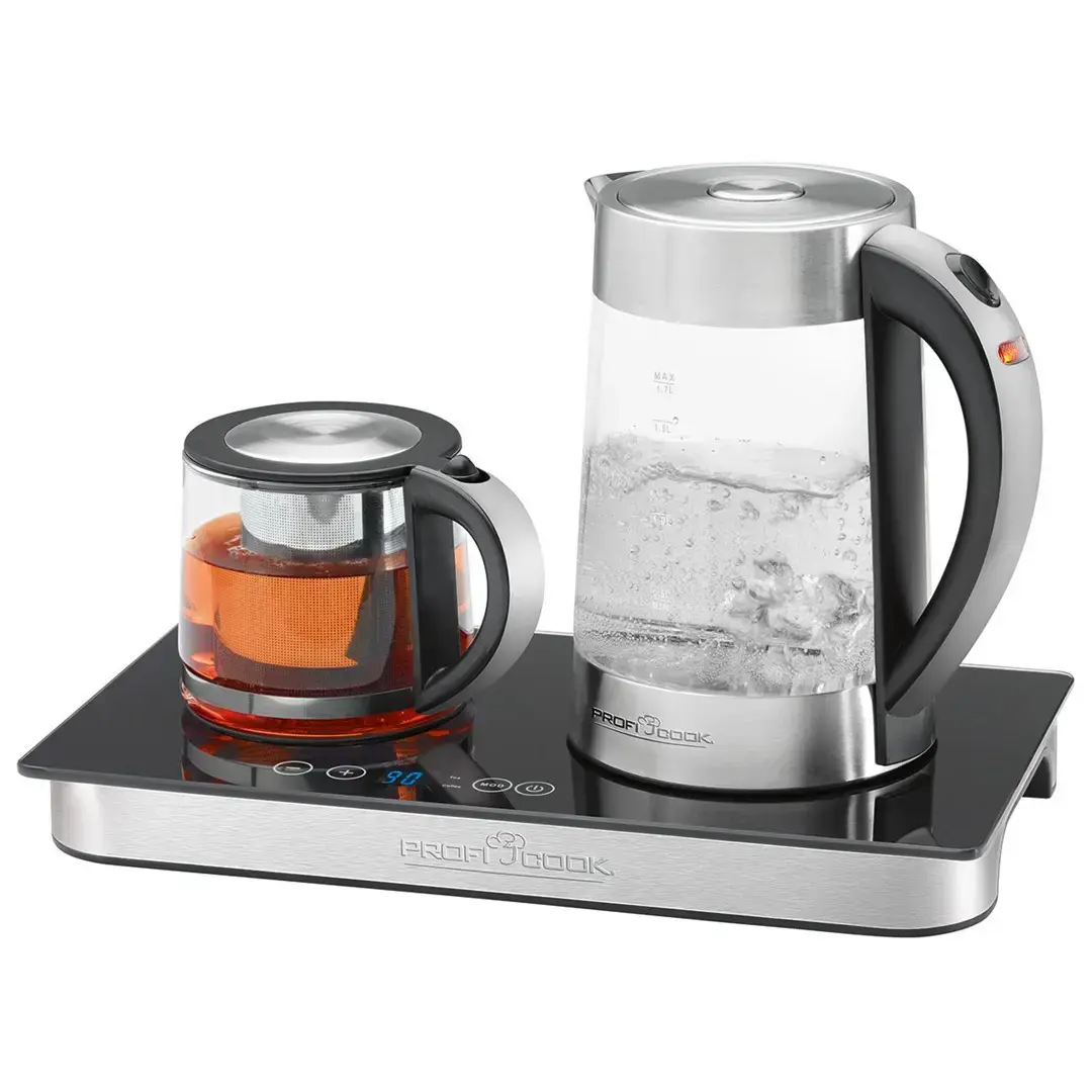 "ProfiCook PC-TKS 1056" elektrinis virdulys 1,7 l, juodas, nerūdijantis plienas, skaidrus