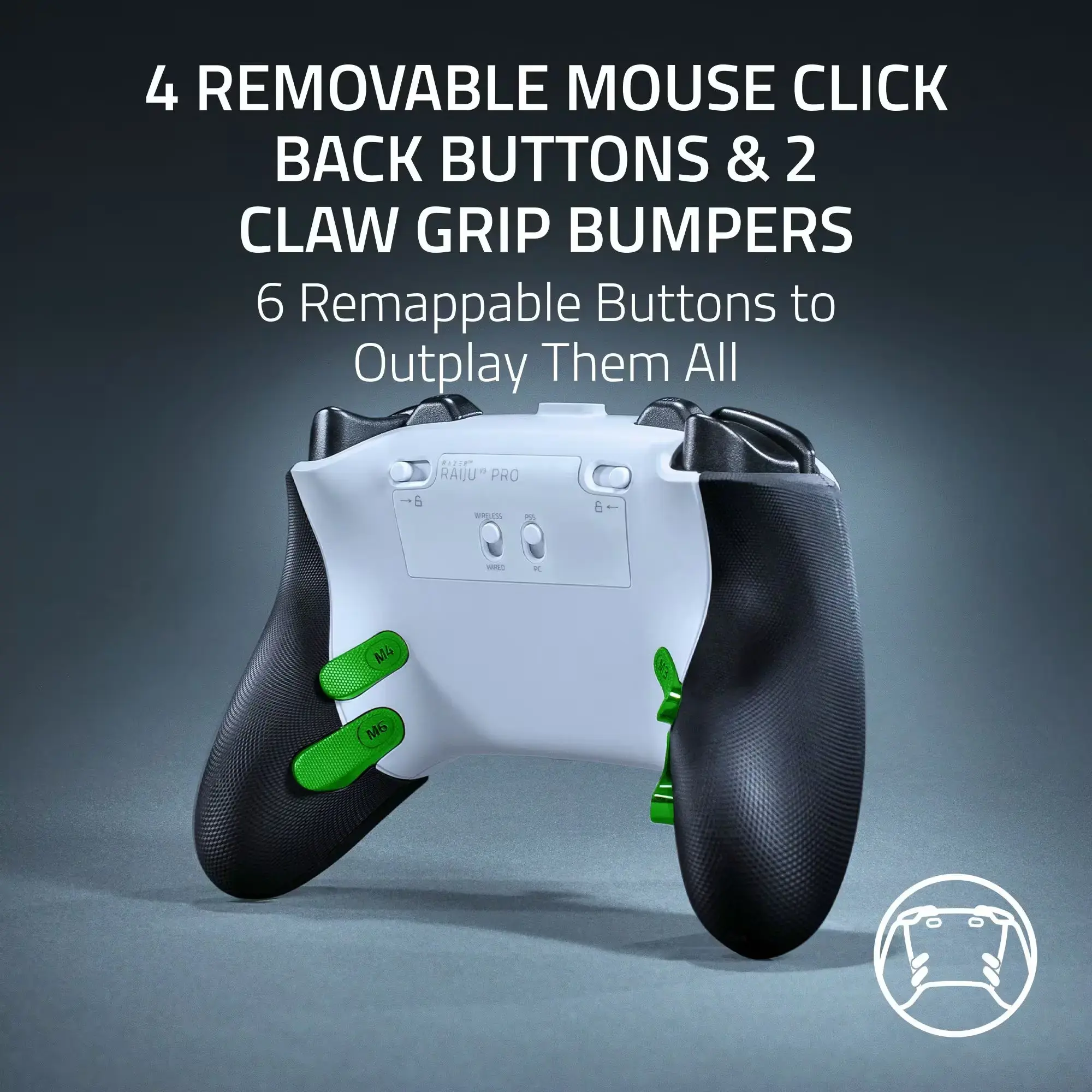 Razer Wireless Esports Controller for PlayStation 5 and PC | Raiju V3 Pro | White