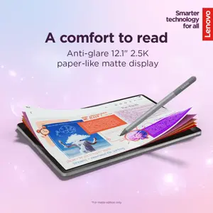 Lenovo Idea Tab Plus Wi-Fi (w/o power adapter) | ZAG70004SE | 12.1 " | Luna Grey | IPS | 2560 x 1600 pixels | MediaTek | Dimensity 6400 | 12 GB | Soldered LPDDR4x | 256 GB | Wi-Fi | Front camera | 8 MP | Rear camera | 13 MP | Bluetooth | 5.2 | Android | 15 or Later | Warranty 24 month(s) | Lenovo Tab Pen