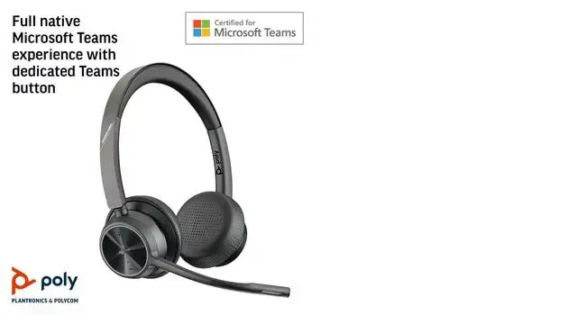 POLY Voyager 4320 Microsoft Teams Certified USB-A Headset +BT700 dongle, Wired & Wireless, Office/Call center, 20 - 20000 Hz, 162 g, Headset, Black