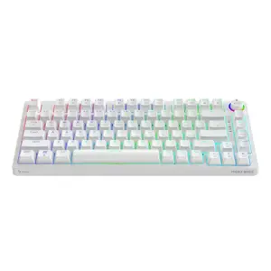 SAVIO PHENIX WHITE Wireless Mechanical Keyboard, Gateron Red Pro, ABS