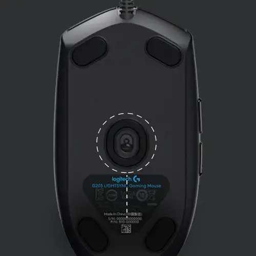 LOGITECH G203 LIGHTSYNC žaidimų pelė juoda