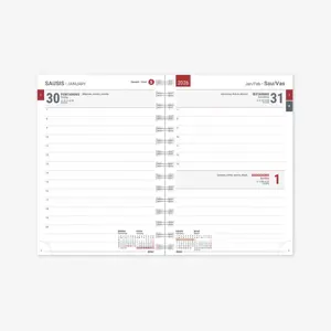 Kalendorius KANCLERIS Spirex Day FLEX 2026, PU, juoda