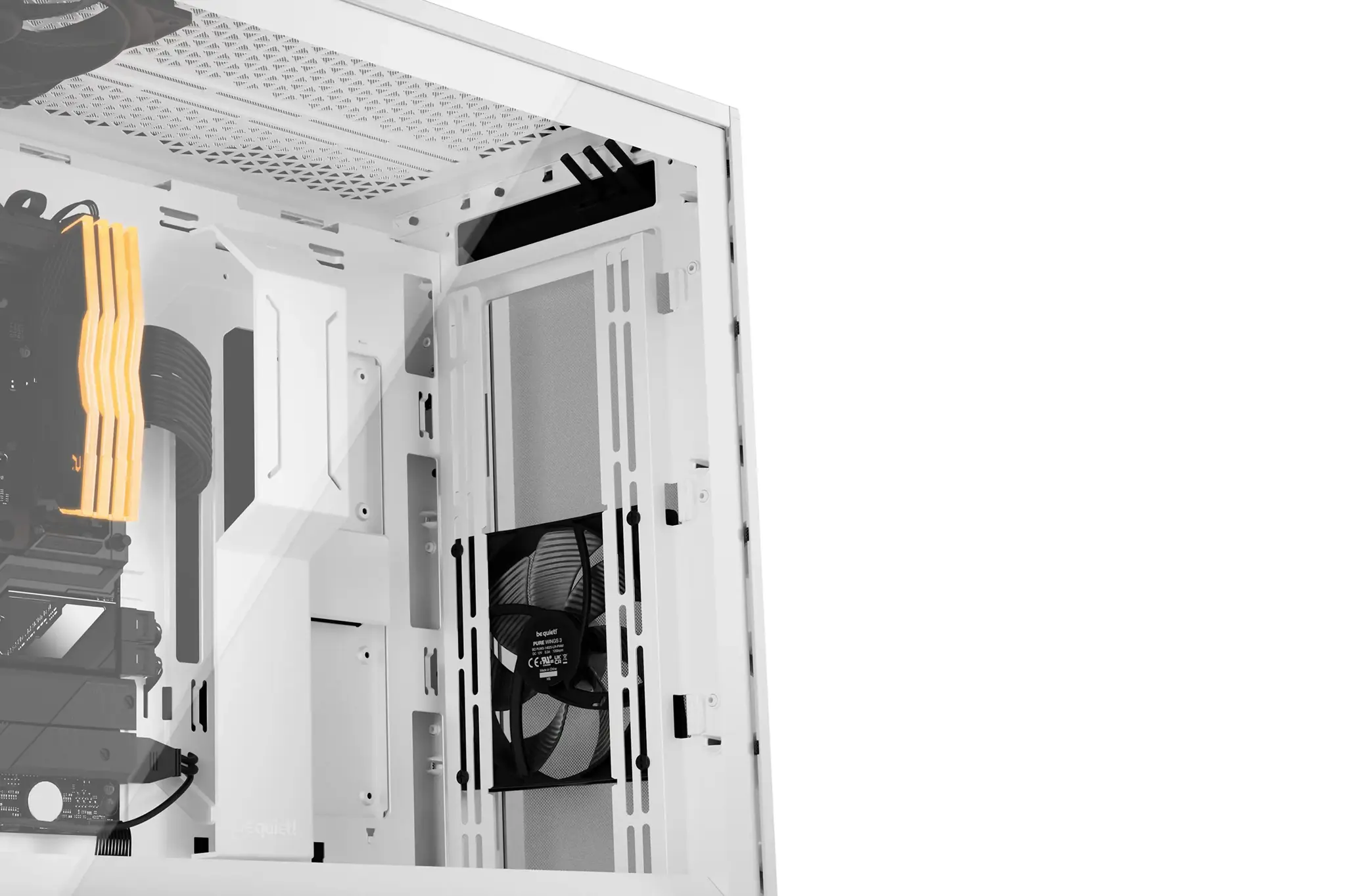 Būkite tylūs! Shadow Base 800 DX White, Midi Tower, Kompiuteris, Balta, ATX, EATX, micro ATX, Mini-ITX, Akrilonitrilo butadieno stirenas (ABS), Plienas, Grūdintas stiklas, Multi