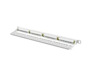 LANBERG PPU6-0024-S Lanberg Patch Panel 24 prievadų 0,5U, kat. 6, pilkos spalvos