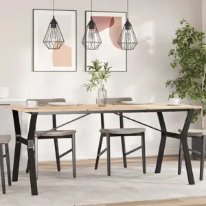 Valgomojo stalo kojos, 160x80x73cm, plieninis, Y formos rėmas