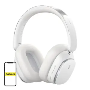"Baseus Bowie H1" belaidės "Bluetooth 5.2" ausinės (baltos spalvos)