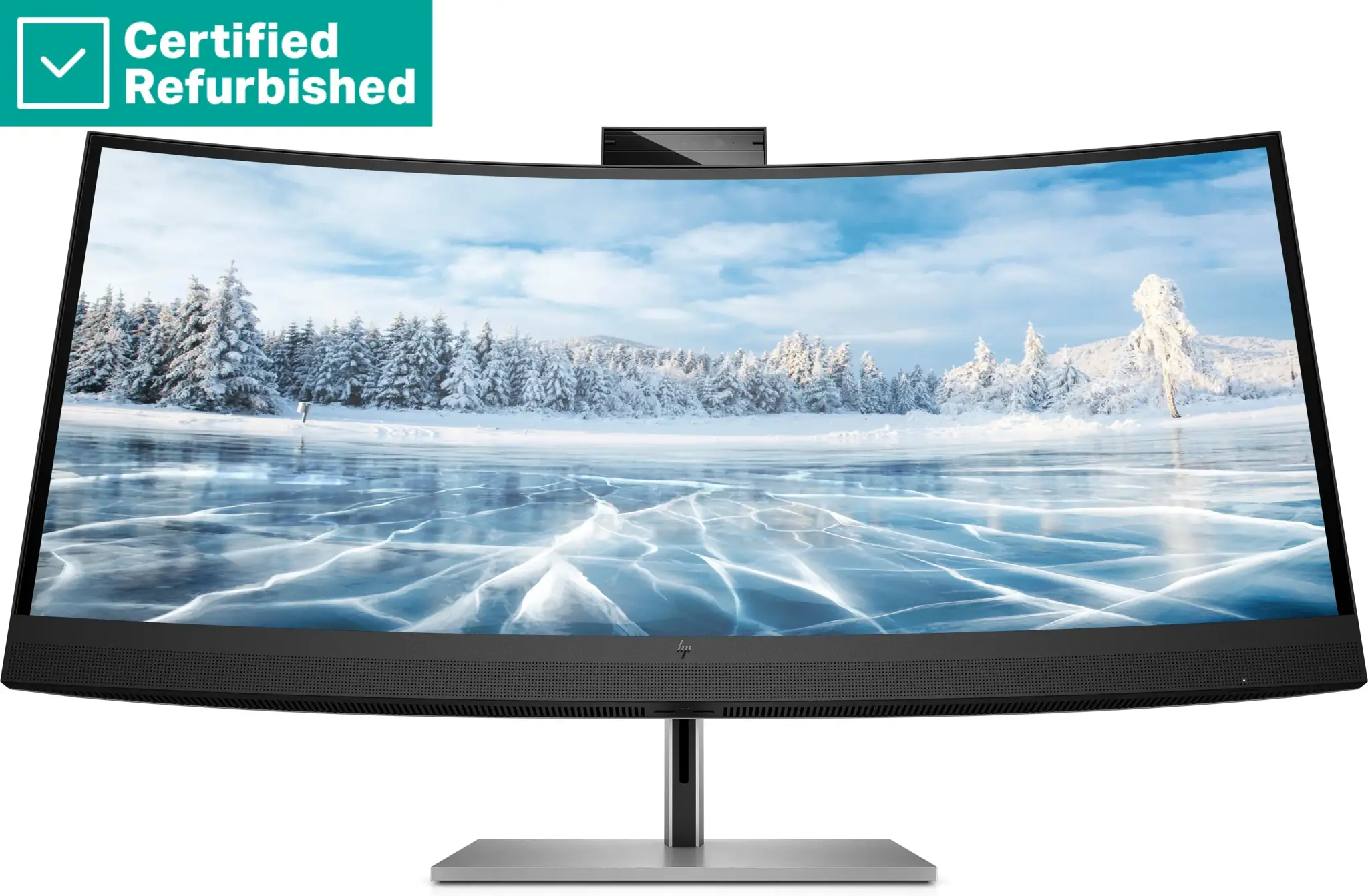 RENEW SILVER HP Z34c G3 Curved Charging Monitor - 34" 3440x1440 WQHD 350-nit 60Hz AG, Curved, IPS, USB-C(100W)/HDMI/DisplayPort, 4x USB-A, speakers, 5MP webcam, RJ-45 LAN, height adjustable/tilt/swivel, 1 years