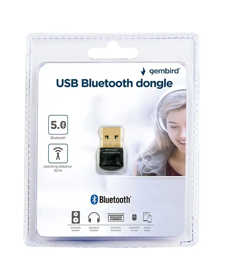 Bluetooth USB adapteris Gembird v.5.0