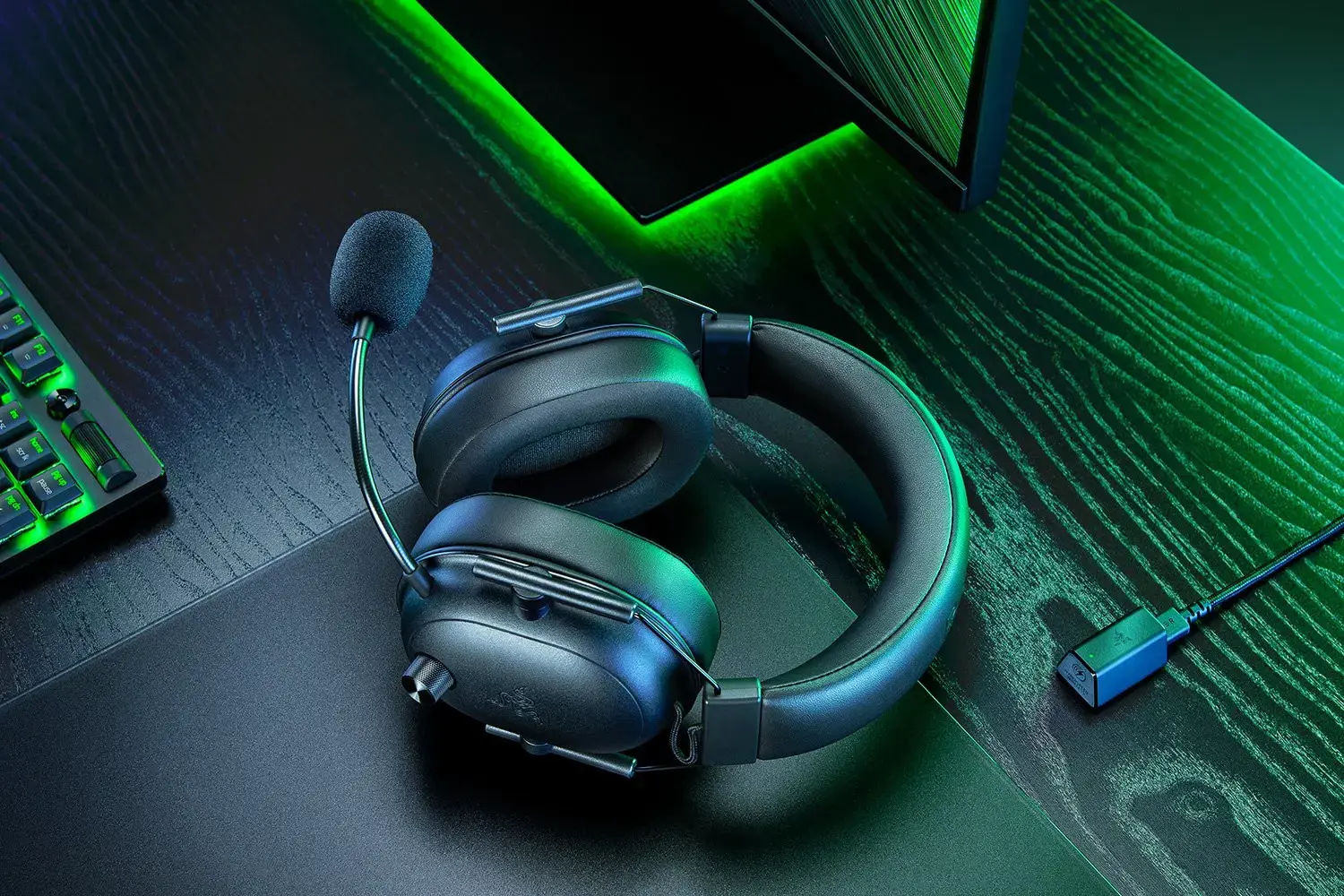 "Razer BlackShark V2 HyperSpeed" žaidimų ausinės, per ausis, laidinės, juodos spalvos