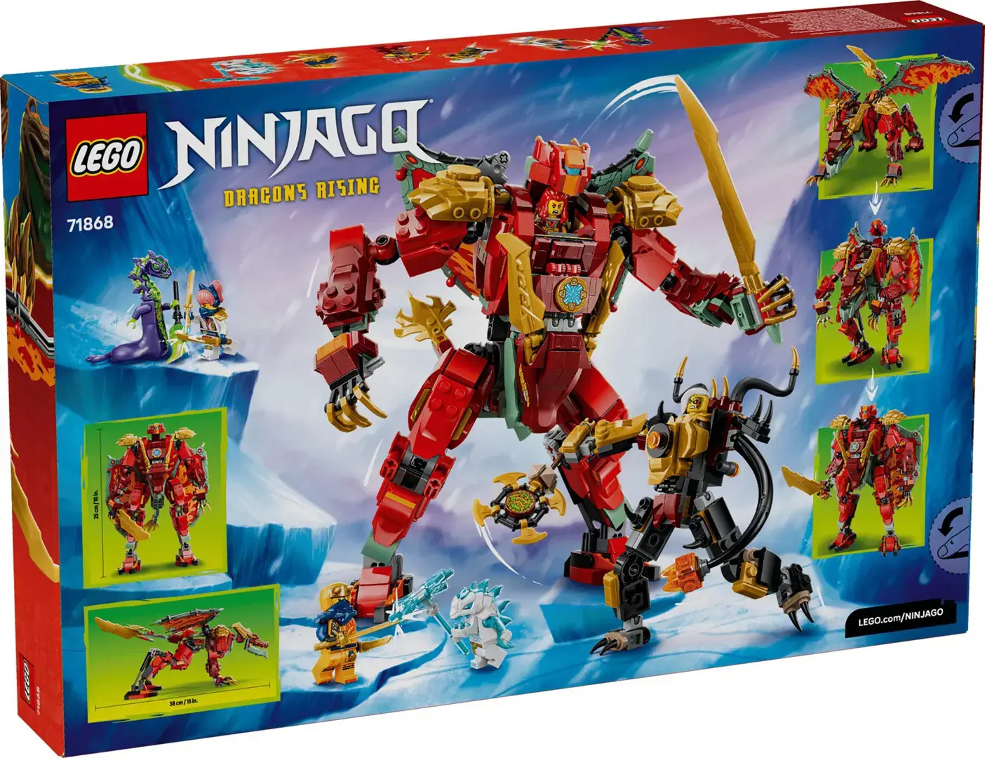 LEGO NINJAGO 71868 Wyldfyre's Transforming Dragon Mech