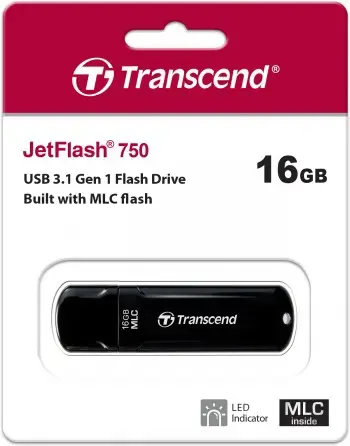 TRANSCEND 16GB JETFLASH750 USB3.0 MLC black