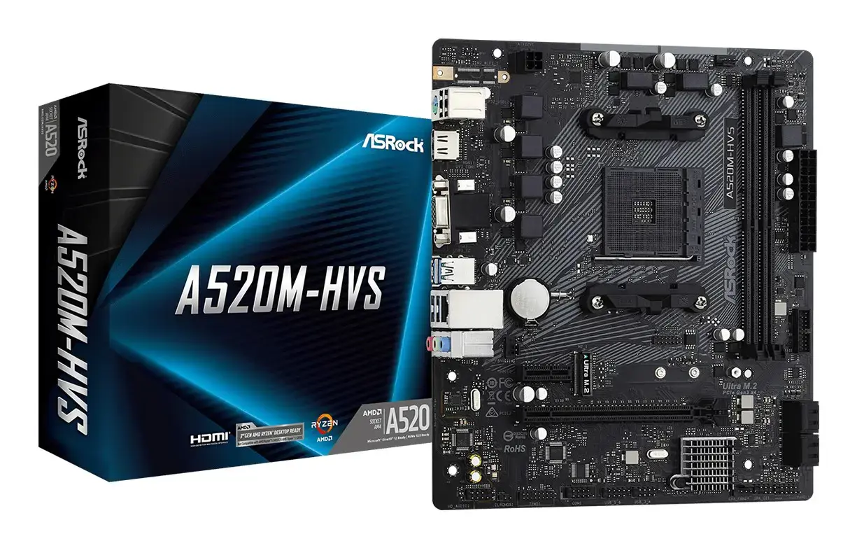 ASROCK A520M-HVS AM4 2xDDR4 mATX MB