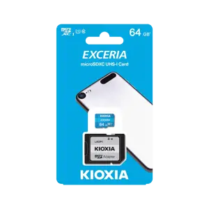 Kioxia MicroSD card 64GB class 10 + Adapter SD