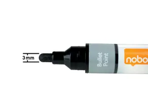 Baltos lentos žymekliai NOBO Liquid Ink, 6 vnt., įv. spalvų