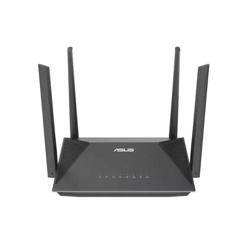 ASUS RT-AX52 AX1800 AiMesh, Wi-Fi 6 (802.11ax), Dual-band (2.4 GHz / 5 GHz), Ethernet LAN, Black, Tabletop router