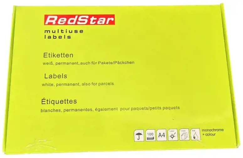 Lipnios etiketės po 14 lape, 105x42,3x14/ A4x100 lapų