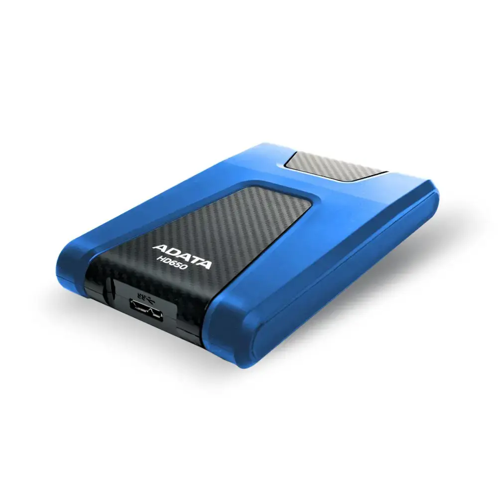 ADATA HD650 išorinis kietasis diskas (1 TB; 2,5"; USB 3.2; mėlynos spalvos)