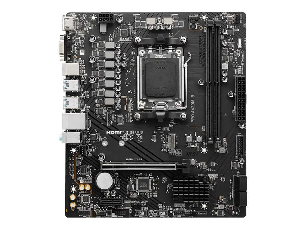 MSI PRO A620M-B motherboard AMD A620 Socket AM5 micro ATX