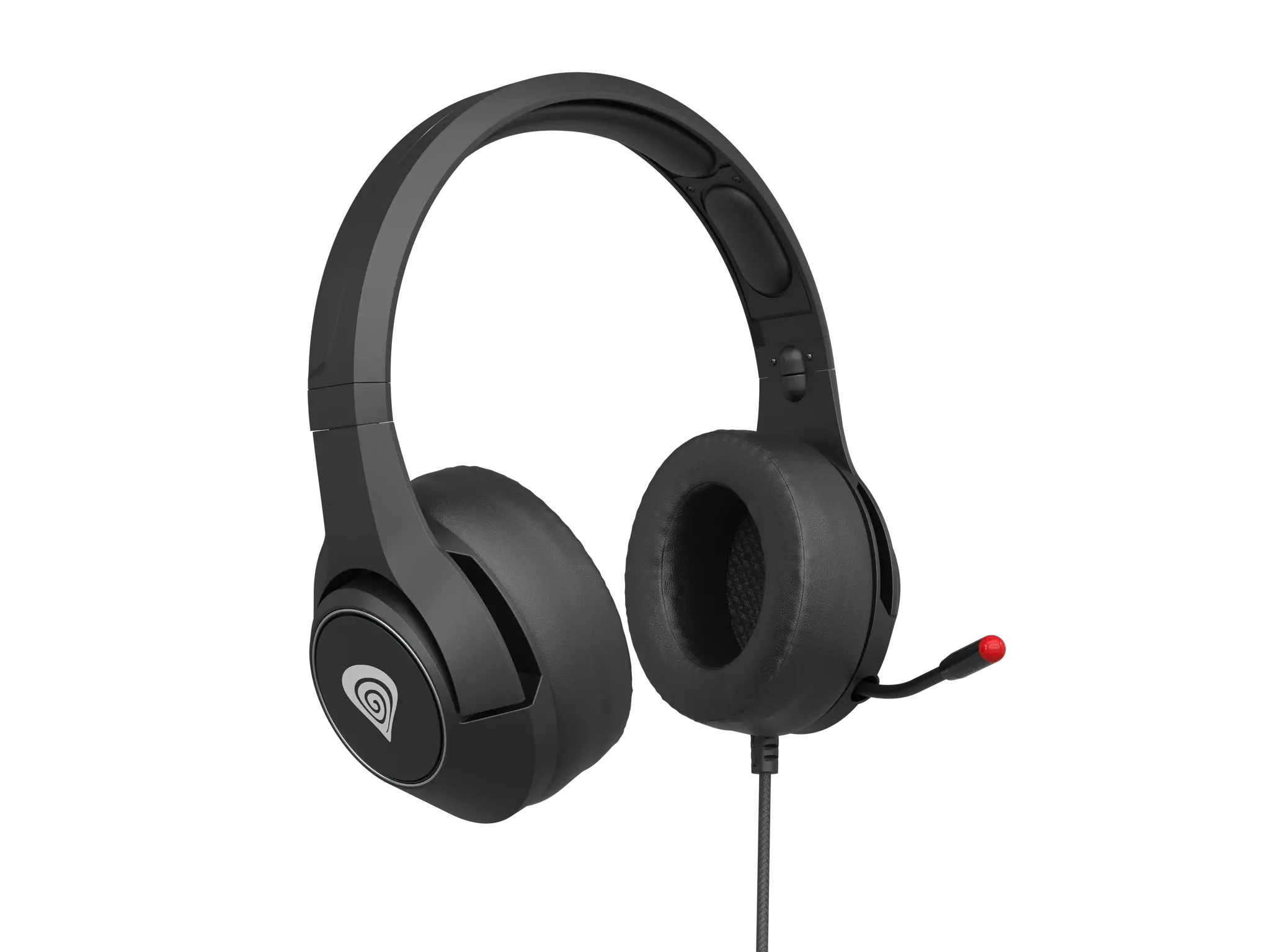 "NATEC Genesis" žaidimų ausinės "Argon 600" adapteris juodos spalvos