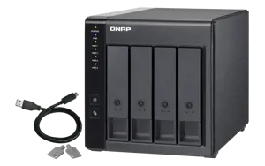 QNAP TR-004, HDD/SSD korpusas, 2,5/3,5", "Serial ATA II", 3 Gb/s, karšto keitimo, juodas