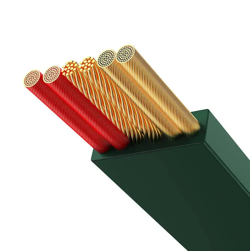 Baseus Bright Mirror 2 retractable cable 3in1 USB Type A - micro USB + Lightning + USB Type C 66W 1.1m green (CAMJ010106)