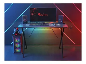 Žaidimų stalas Natec Genesis Holm 200 RGB, Juoda