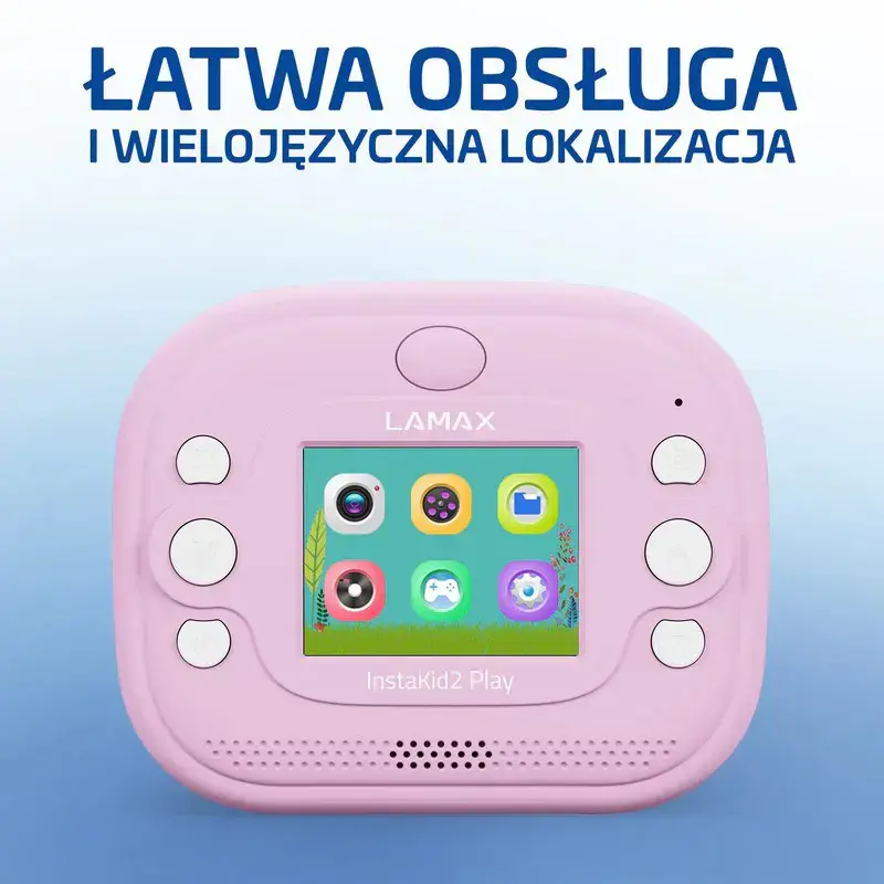 Kids’ camera LAMAX InstaKid2 Play, pink