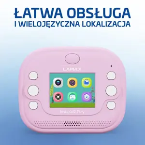 Kids’ camera LAMAX InstaKid2 Play, pink