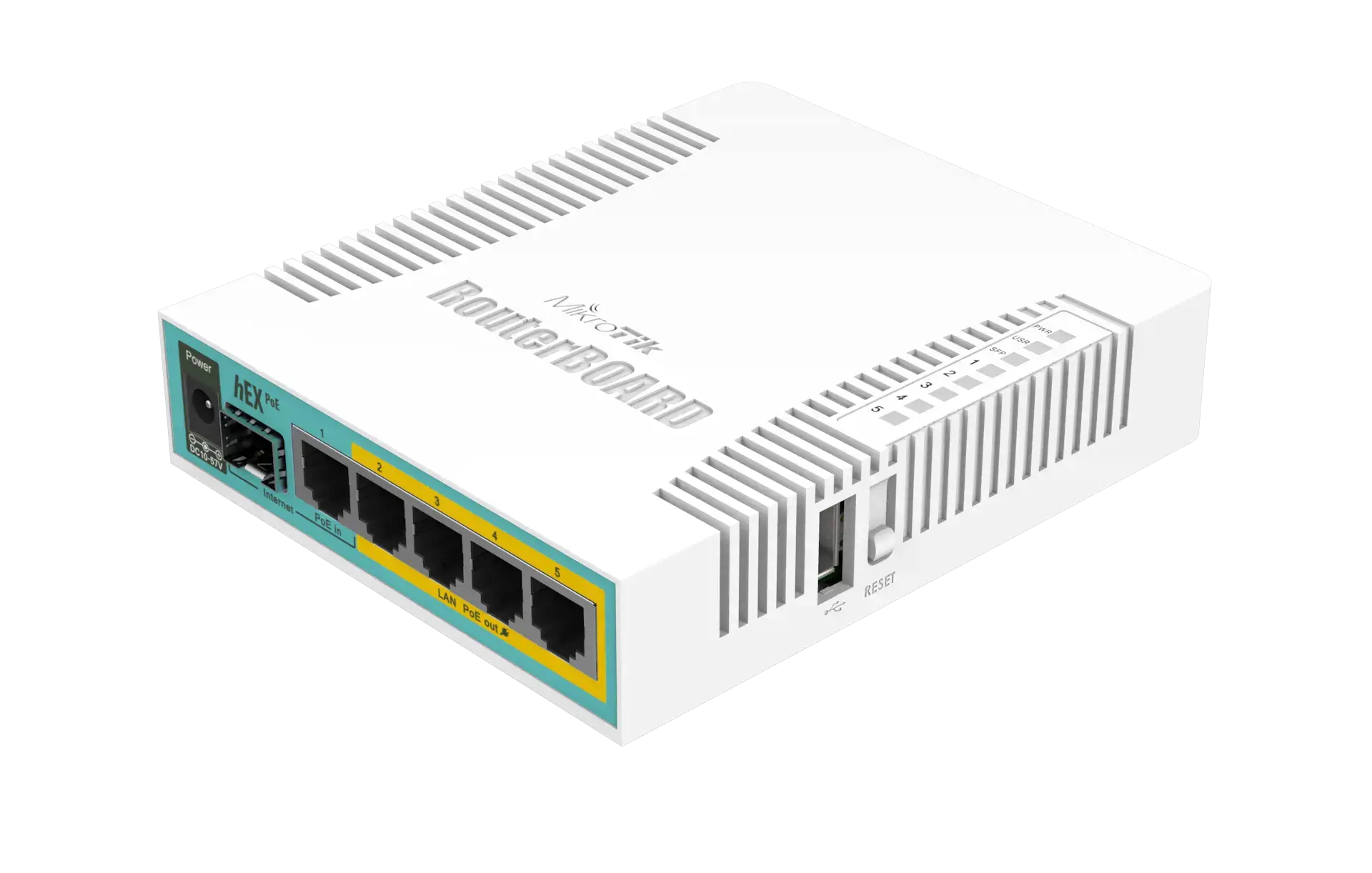 MikroTik RouterBOARD hEX Poe Gigabit - RB960PGS - Maršrutizatorius - 4 prievadų komutatorius.hEX PoE yra penkių prievadų Gigabit Ethernet maršrutizatorius, skirtas vietoms, kuriose nereikalingas belaidis ryšys.