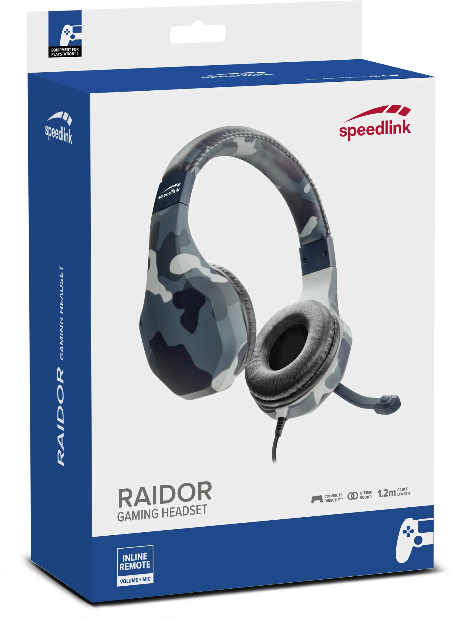 "Speedlink" ausinės Raidor PS4, juodos (SL-450303-BE)