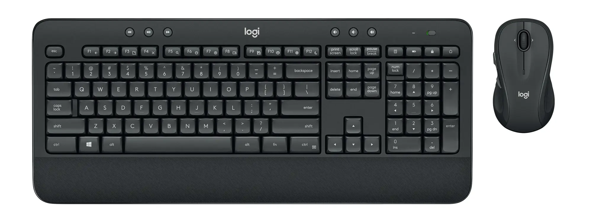 Logitech MK545 ADVANCED Wireless Keyboard and Mouse Combo, Full-size (100%), USB, QWERTZ, Black, Mouse included