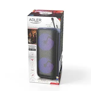 Adler Speaker with radio | AD 1903 | 2x5 W | Bluetooth | Black | Portable | Wireless connection