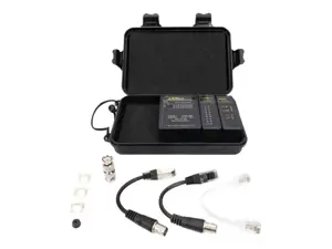 DIGITUS Kabelių testeris tinklo RJ45 BNC pagrindinis įrenginys nuotolinis įrenginys PoE testeris su dėklu