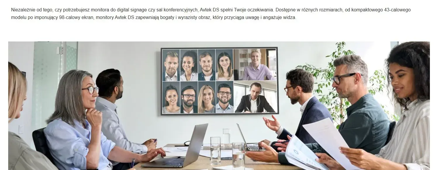 Avtek DS2 75" information display