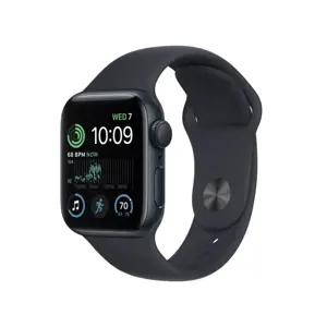 "Apple Watch SE GPS" 40 mm vidurnakčio aliuminio korpusas su vidurnakčio sportine juostele - Įprast…