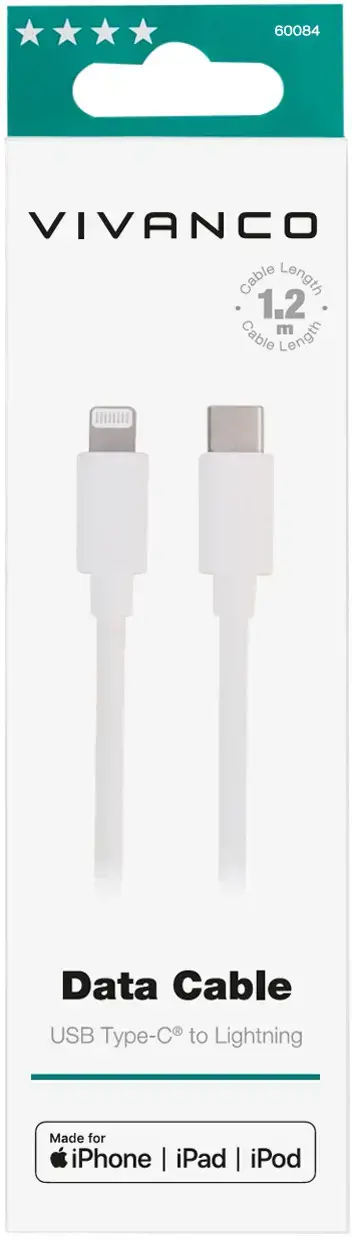 "Vivanco" kabelis USB- C- Lightning 1,2 m (60084)
